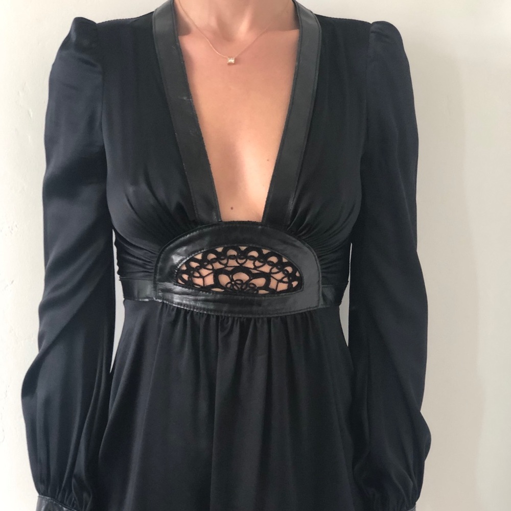 Silk and leather beautiful top